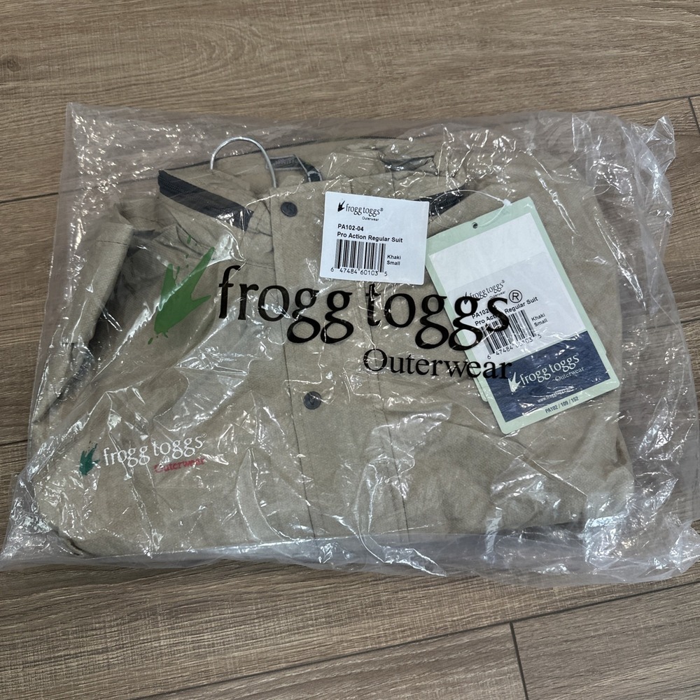 Frogg Toggs Pro Action Regular 2 pc New Rain Suit PA102-01 Outerwear Small Khaki